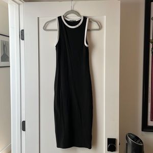 Zara black midi dress